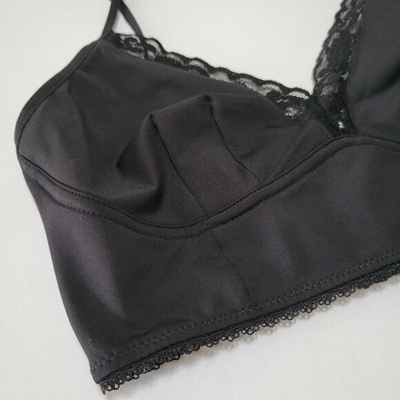 INC Women's Lace-Trim Bralette Black Lounge PJ NWT Size Small - Picture 4 of 8